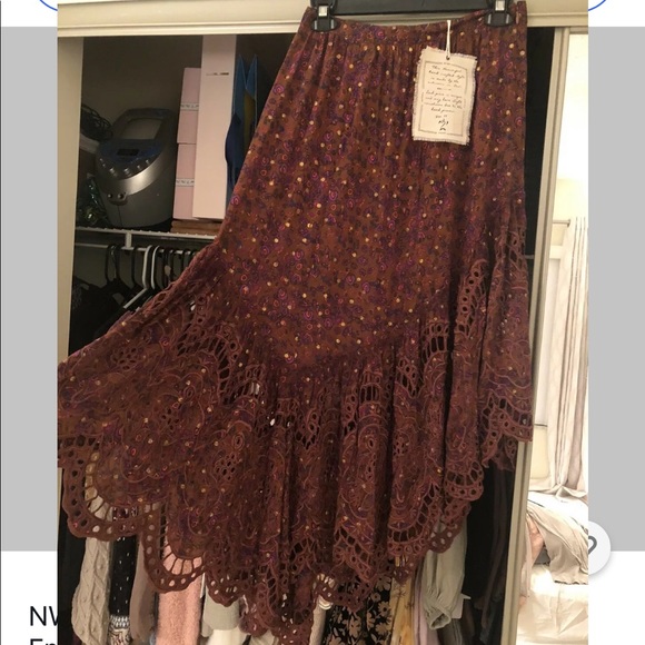 Free People Dresses & Skirts - Free People Beautiful Bali Embroidered Skirt
